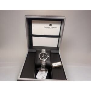 NEWMaurice Lacroix Miros MI1053-SS002-320 Stainless Steel Date Quartz 28MM Watch